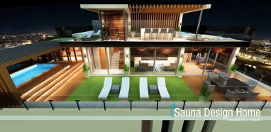 Szauna wellness kert építés