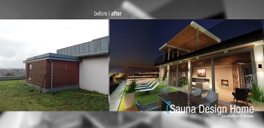 Wellness tetőterasz építés