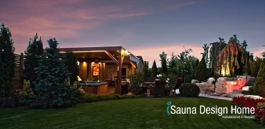 Wellness terasz szaunával jacuzzival