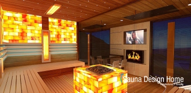 Egyedi szaunaház Himalája sóterápiával Egyedi szaunaház Himalája sóterápiával