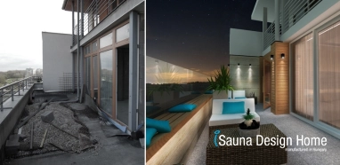 Kültéri szauna wellness terasz Kültéri szauna wellness terasz